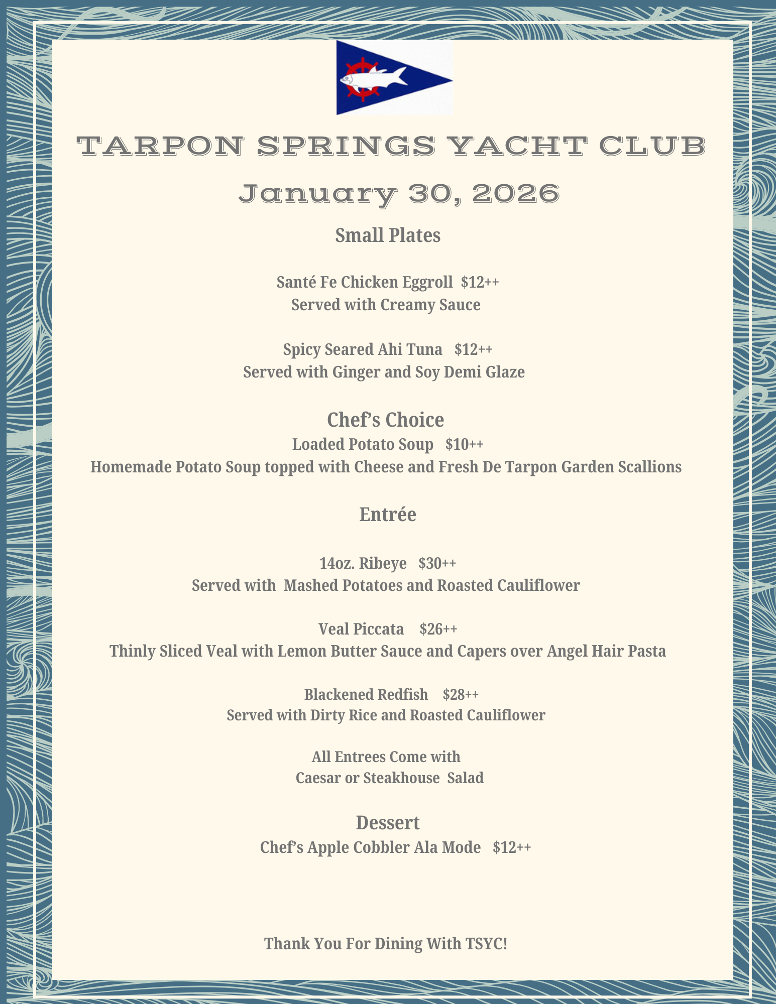 Friday Member Dining