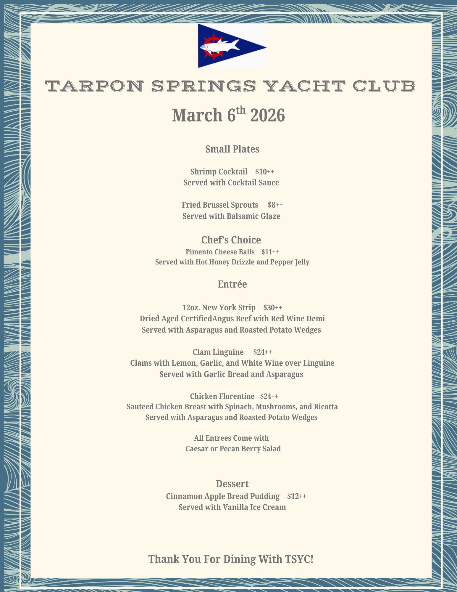 Friday Member Dining