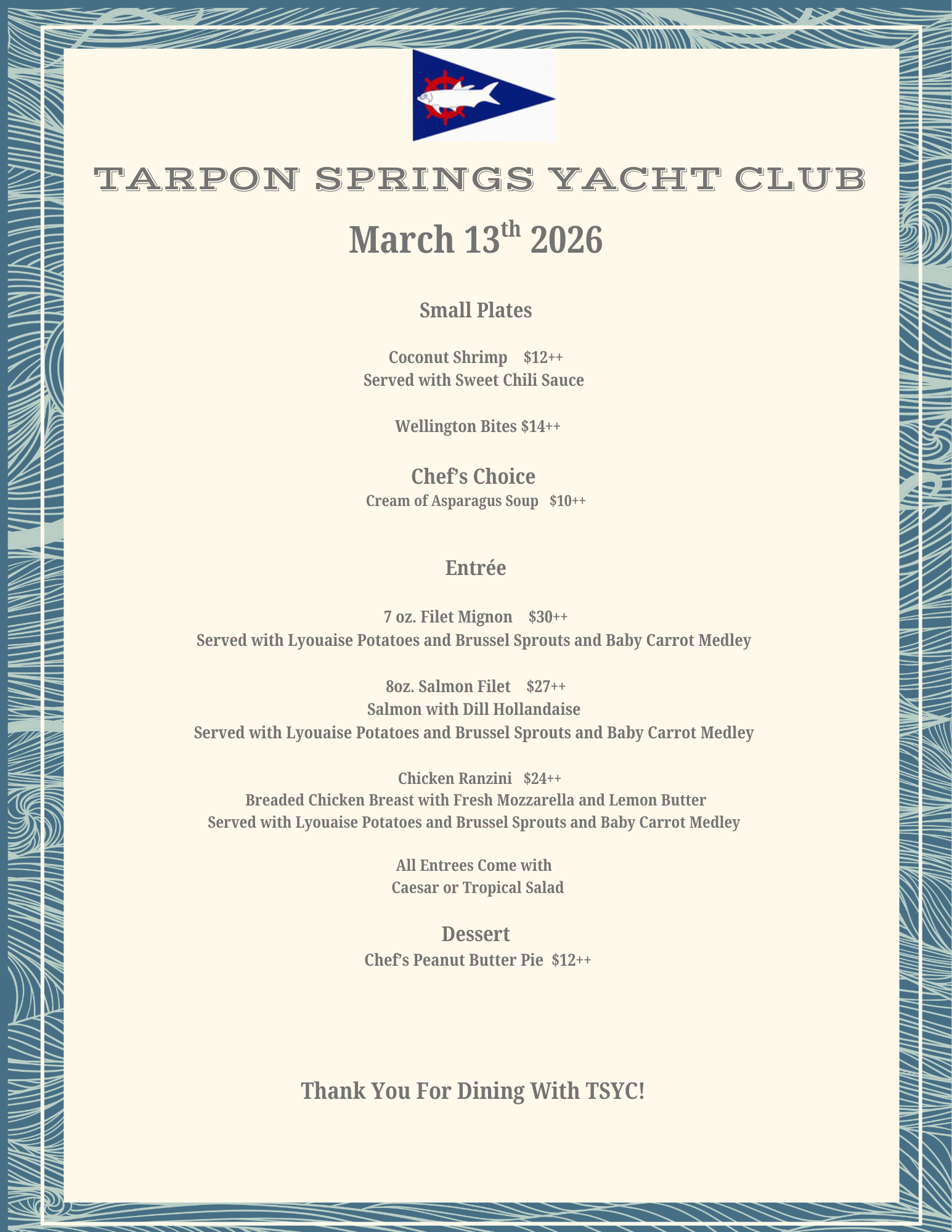 Friday Member Dining