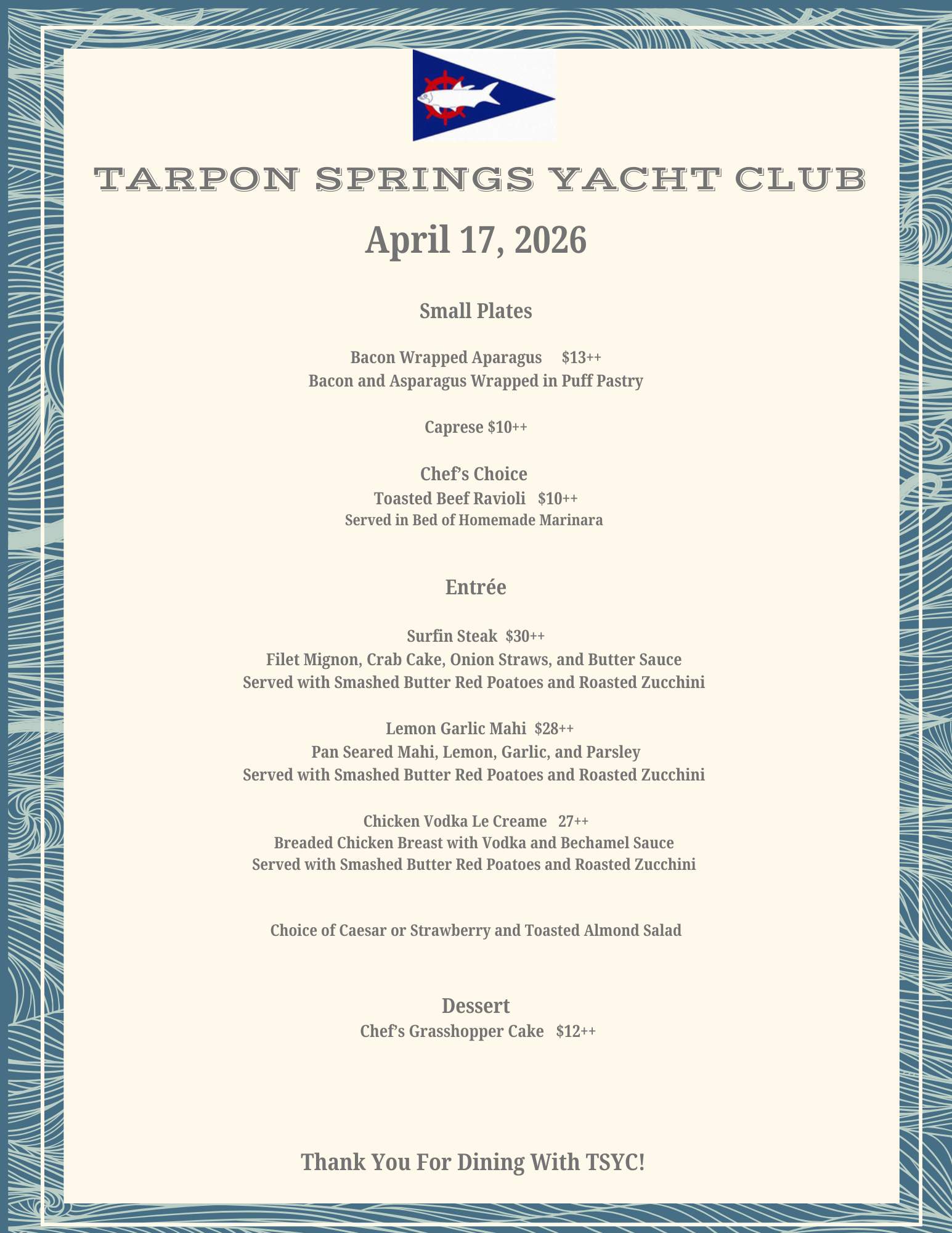 Friday Member Dining