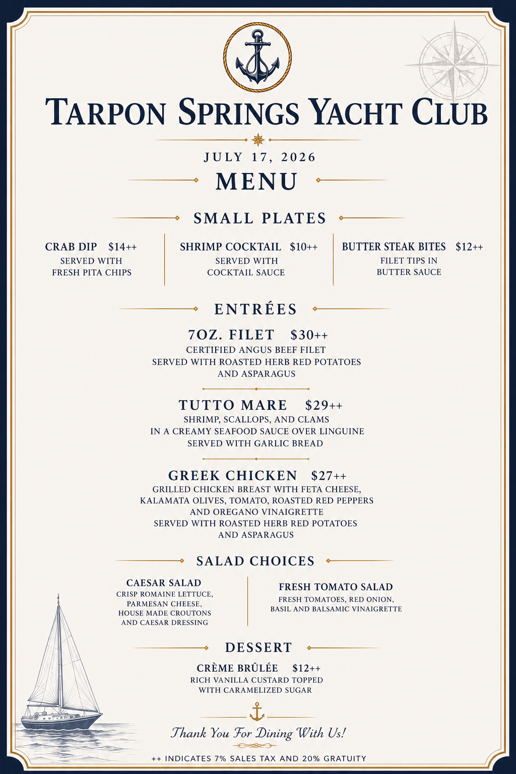 Friday Member Dining