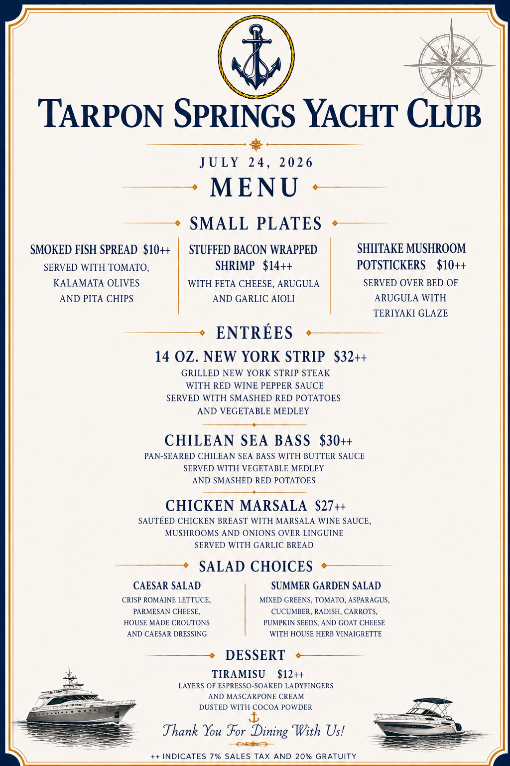 Friday Member Dining