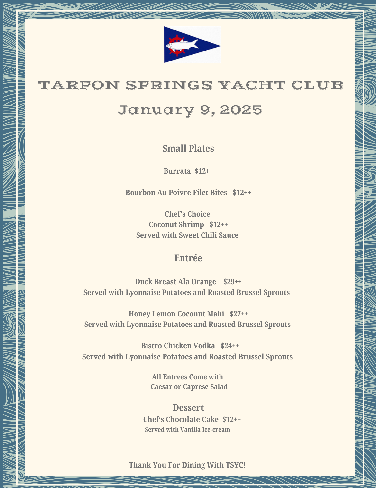 Friday Member Dining