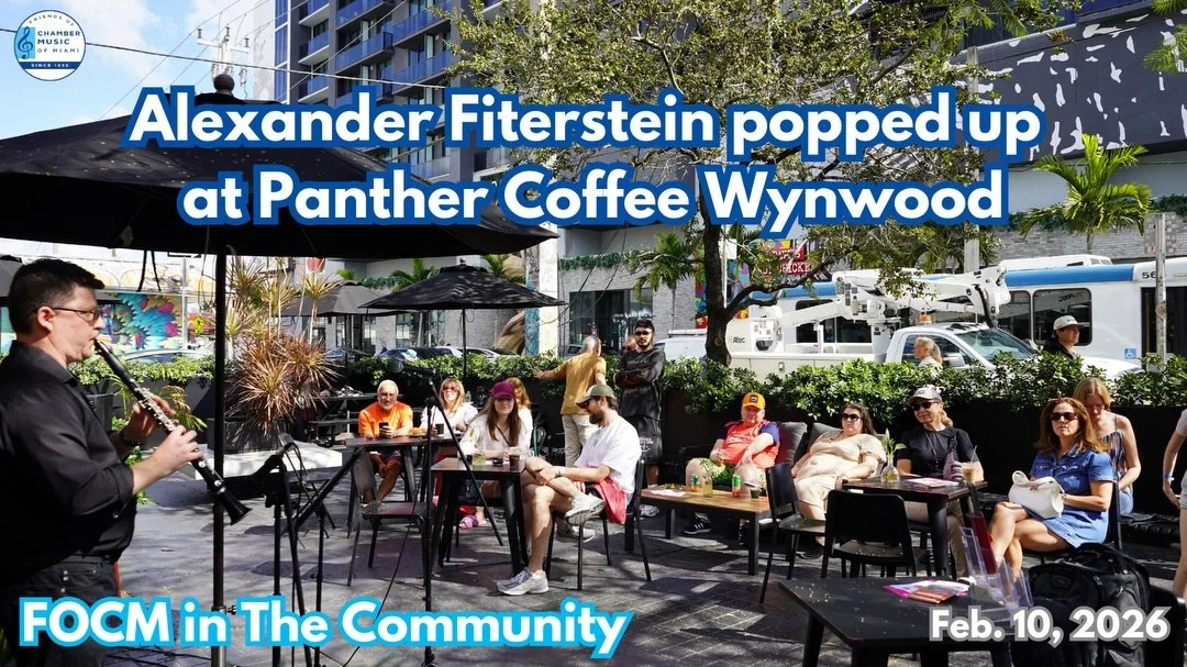 A beautiful morning of music in the neighborhood ☀️🎶
Clarinetist Alexander Fiterstein surprised guests with a pop-up performance at Panther Coffee Wynwood! bringing chamber music out into the community and up close to everyone.

Moments like these r