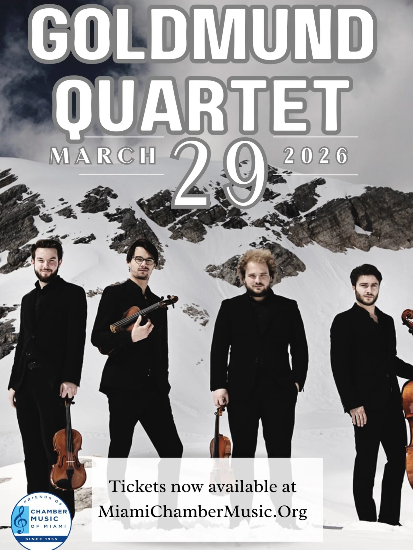 A world-class quartet is coming to Miami.. 🎻✨

Don&rsquo;t miss the internationally acclaimed Goldmund Quartet in an evening of chamber music. (@goldmundquartet ) 

Live at Bet Shira Congregation (@betshira)

This March 29, 2026 at 4:00 PM 

Tickets