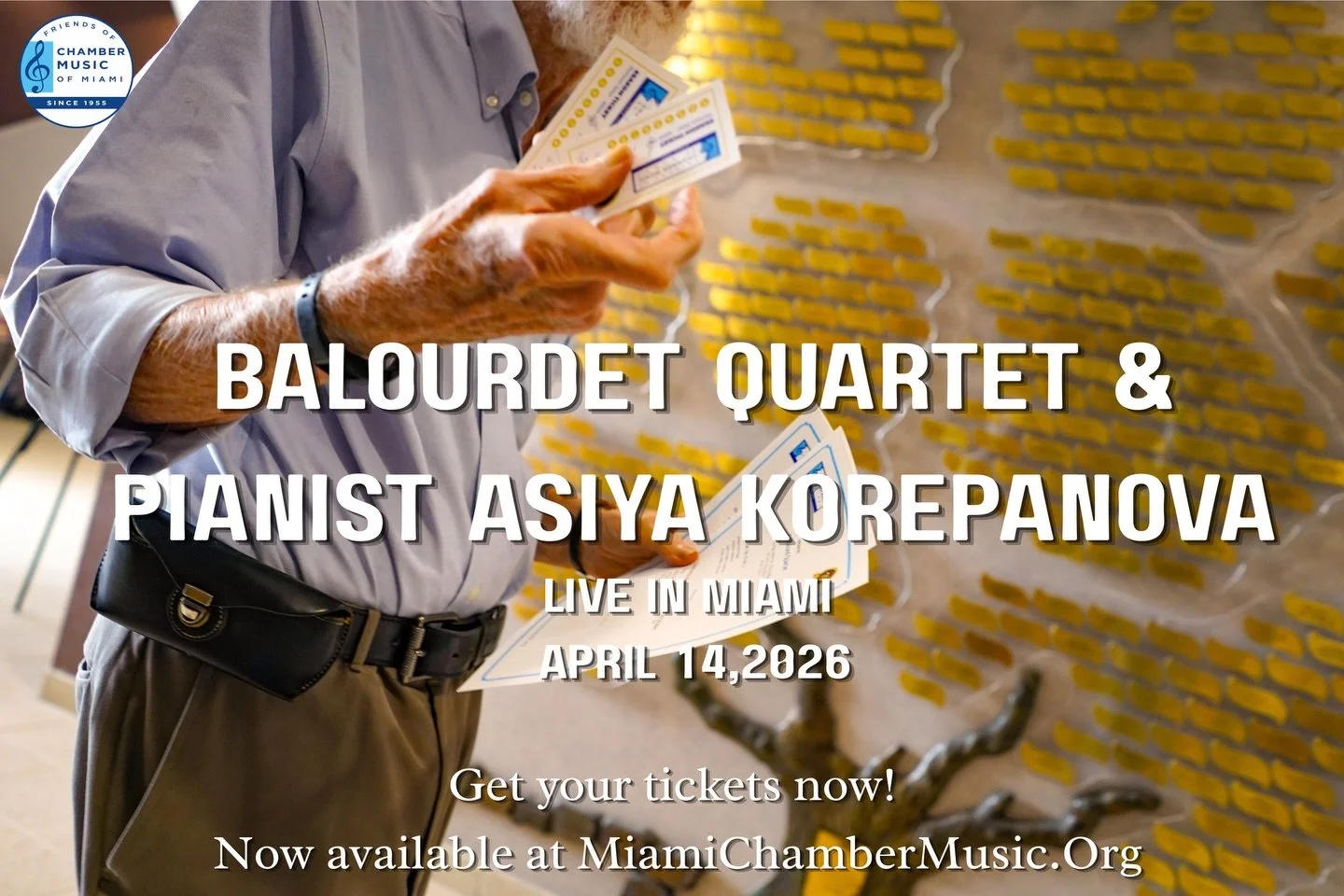 Got Your Ticket?&nbsp;
Balourdet Quartet&nbsp;&amp;&nbsp;Asiya Korepanova&nbsp;are collaborating for an unforgettable performance in Miami.

📆 April 14, 2026, 7:30 PM at the Coral Gables Congregational Church&nbsp;
Join us for a night of live chambe