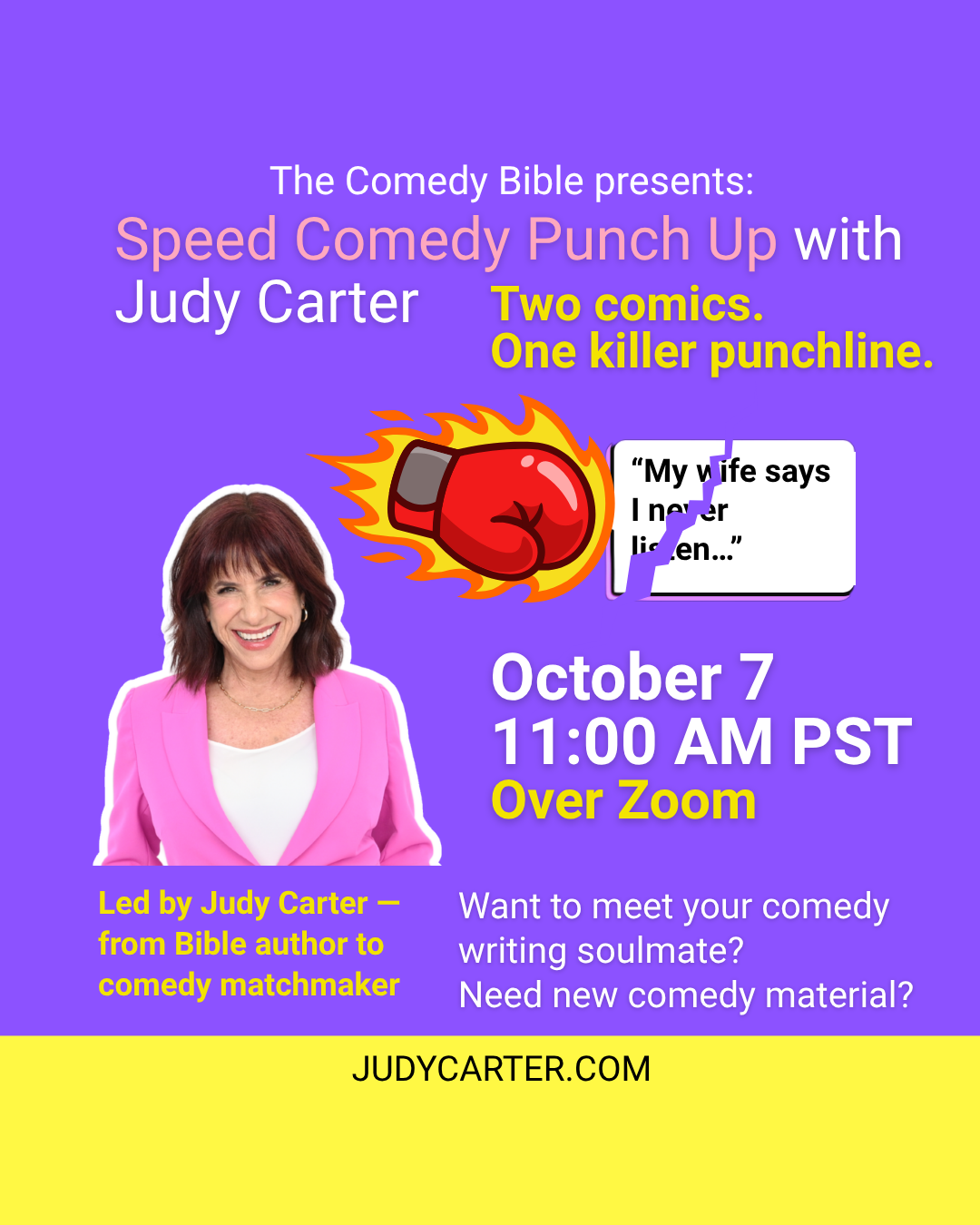 Speed Comedy Punch Up with Judy