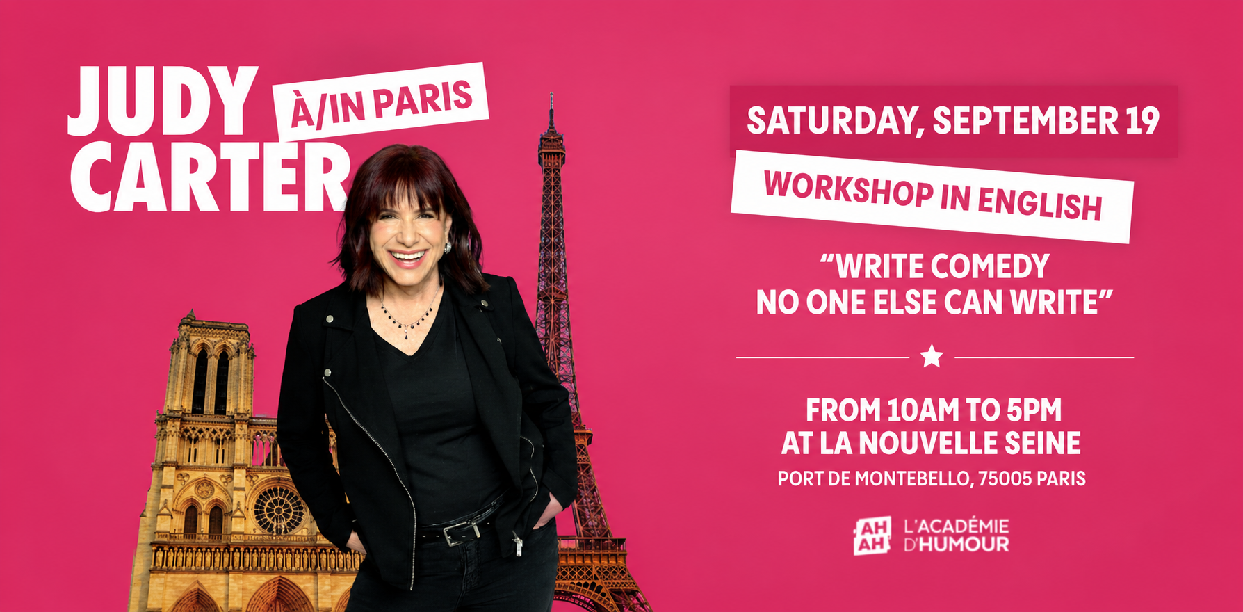 JUDY CARTER - WORKSHOP EN ANGLAIS - PARIS