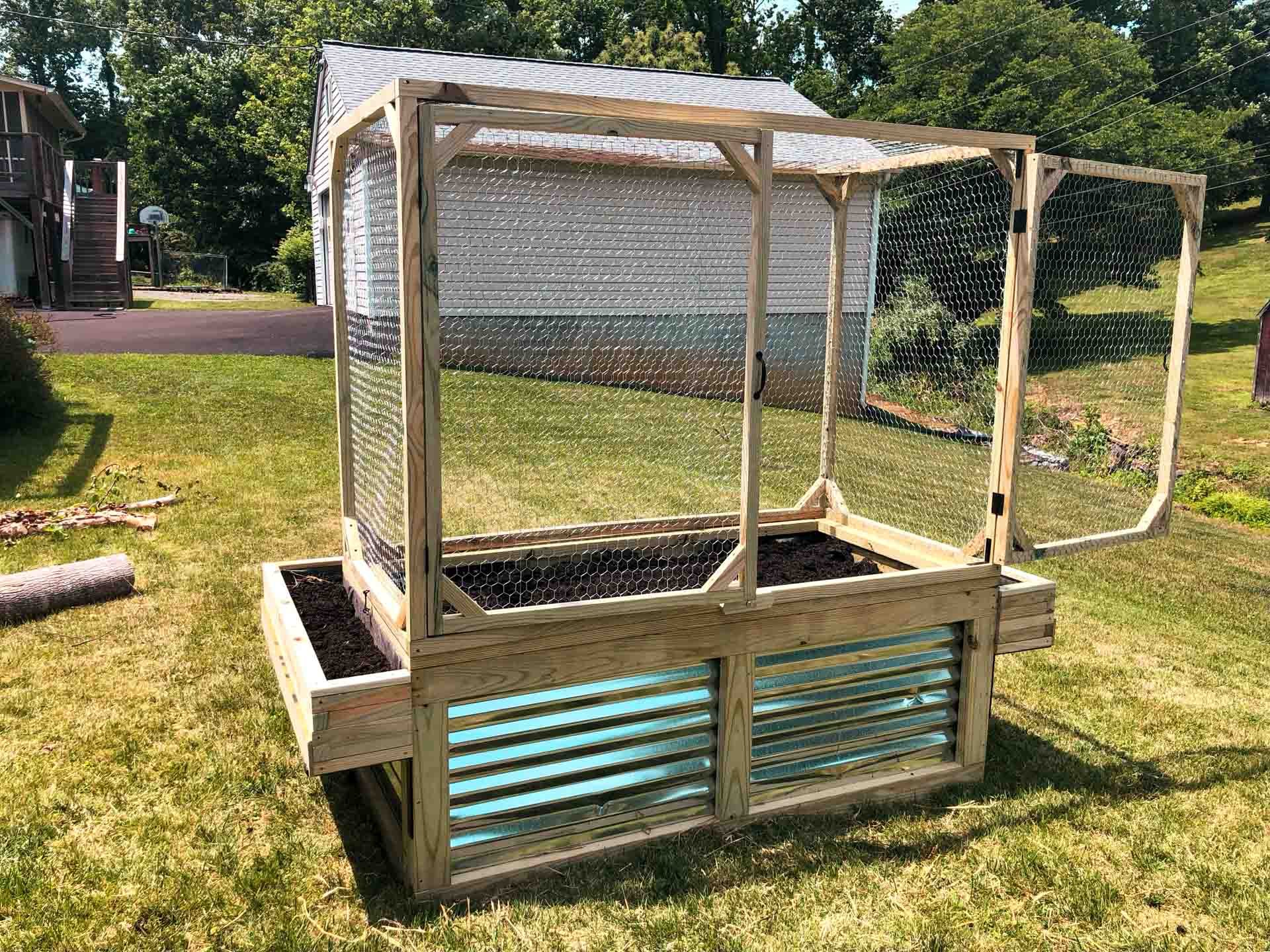 Some of our raised beds incorporate systems to protect your veggies from deer and pests.