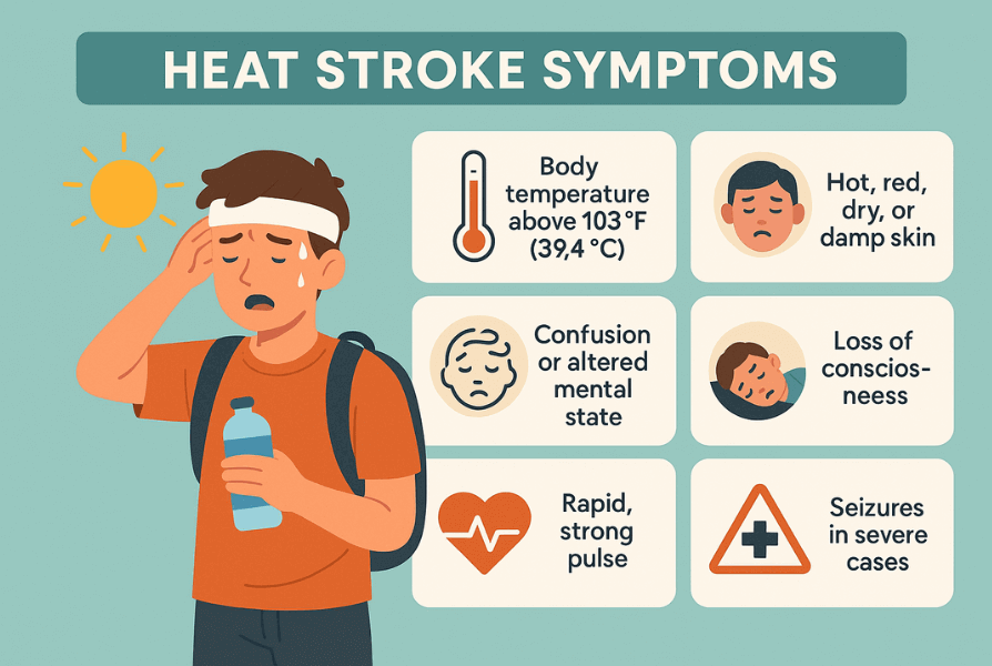 Heat stroke symptoms
