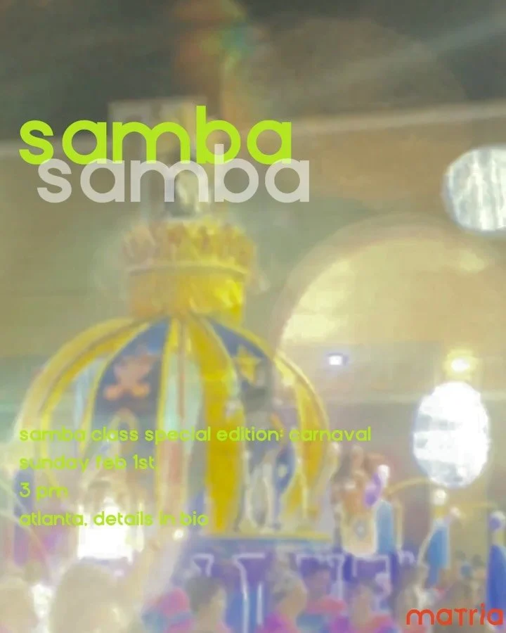 SUNDAY SAMBA! have u signed up yet? there will be JOY, WARMTH, and it&rsquo;s a DRESS UP FOR CARNAVAL edition! so basically wear WHATEVER U WANT 🇧🇷❤️ see u there bae!!! link in bio for this feb 1st💋