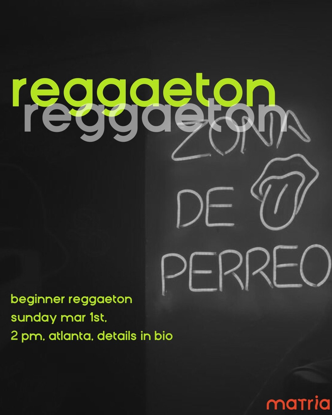 sunday march 1!!! just a few spots left for an amazing time with @ni.tan.bailarin and all the matria baddies 🥰 link in bio bbs