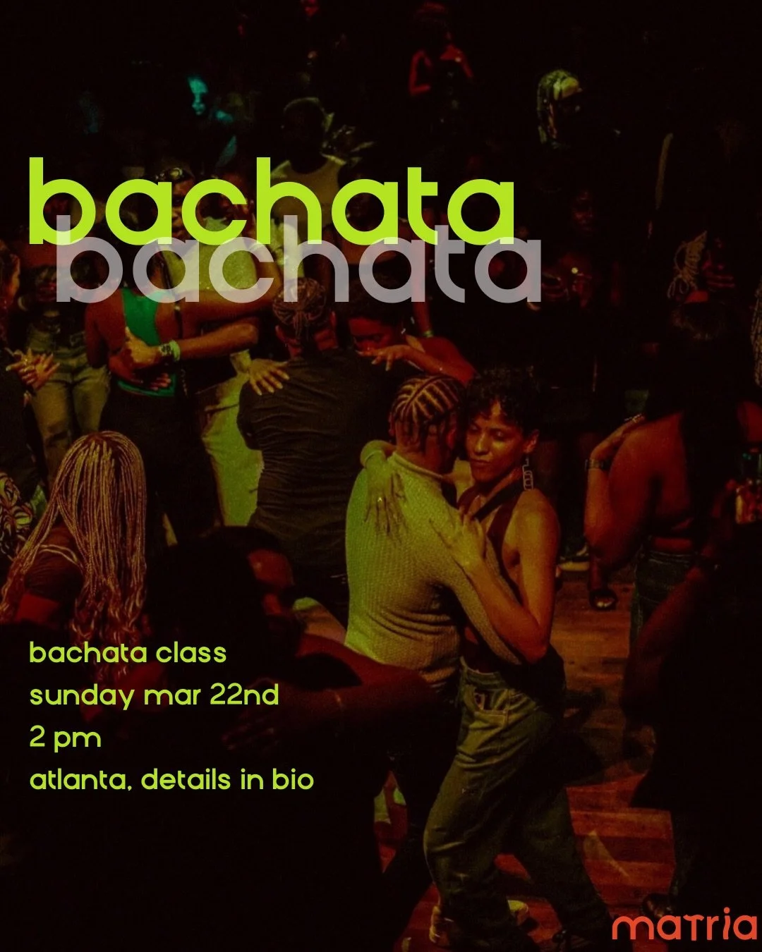 WE&rsquo;RE BACK WITH ANOTHER CLASS! @reddmagicc is teaching bachata sunday 3/22 and we hope to see you there!

AND- if you repost our flyer (repost one entry, stories another!) + tag us you&rsquo;ll enter our little giveaway of one class of your cho