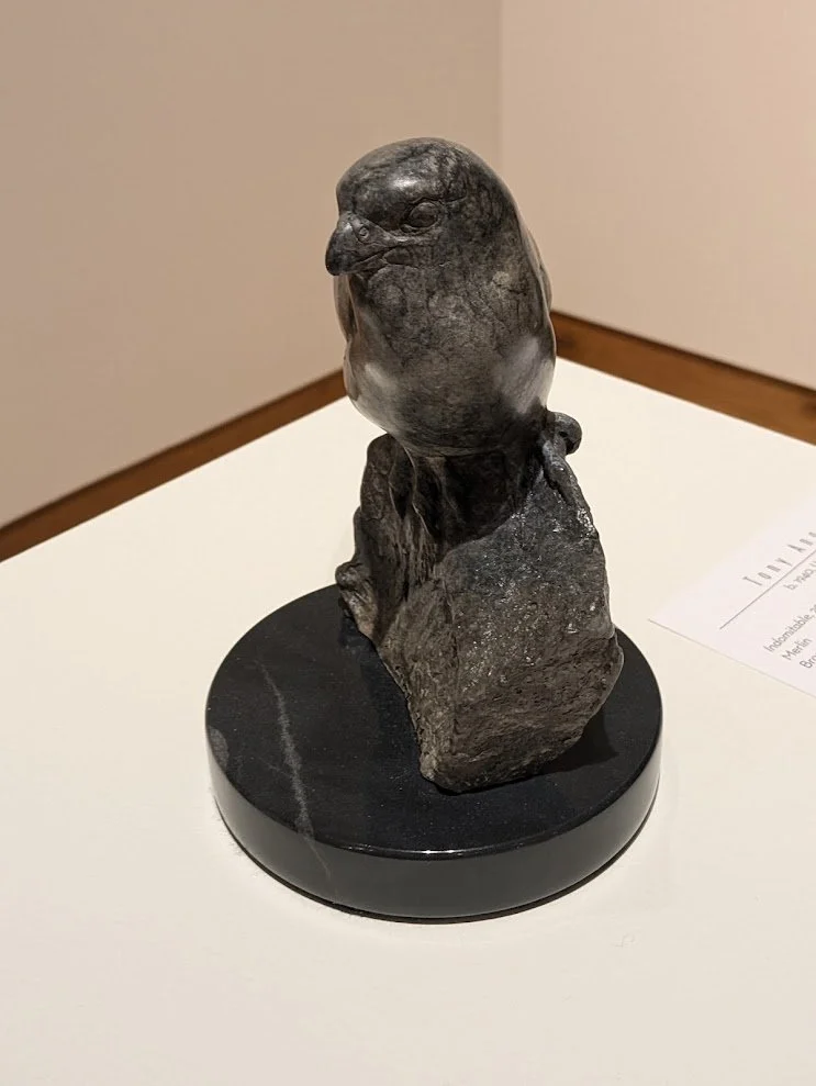 Peregrine Stone Statue After Unpacking and Assessment - Front