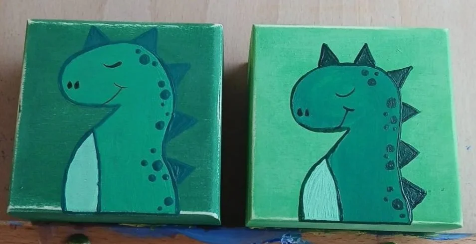 Dino Baby Boxes ( Medium - acrylic ) 