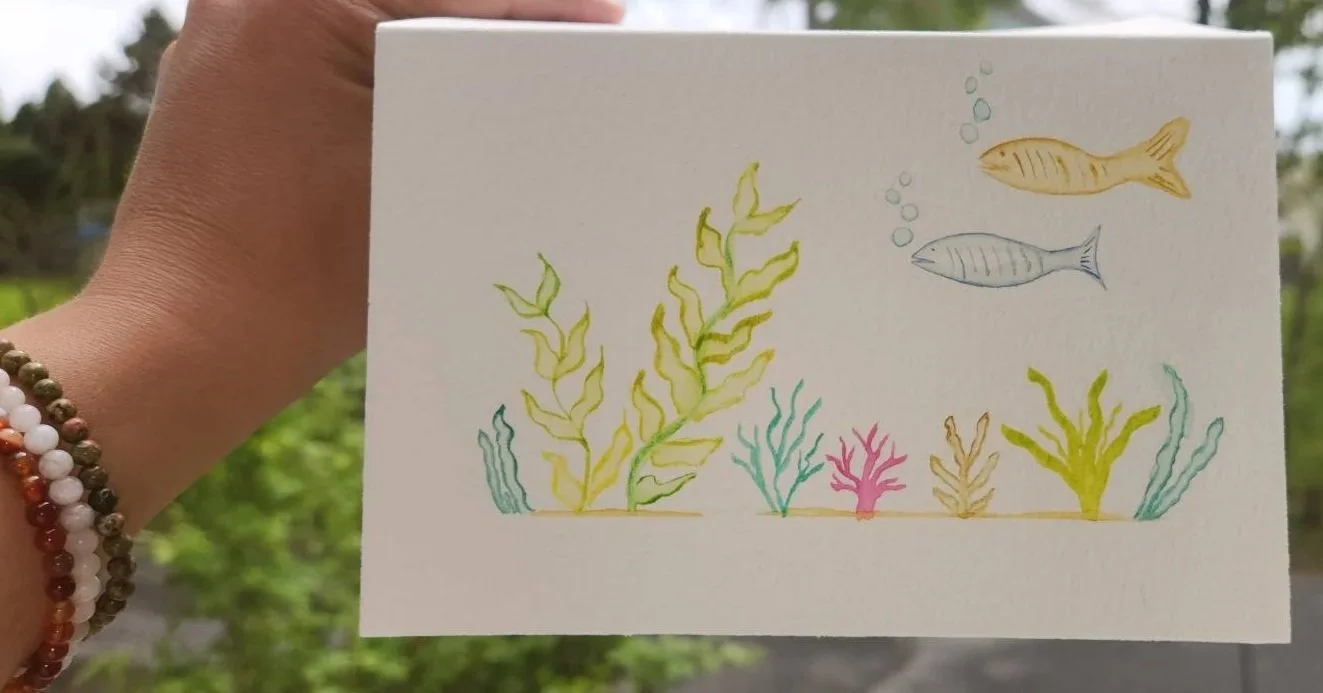 Handmade Card - water color - fine liner 