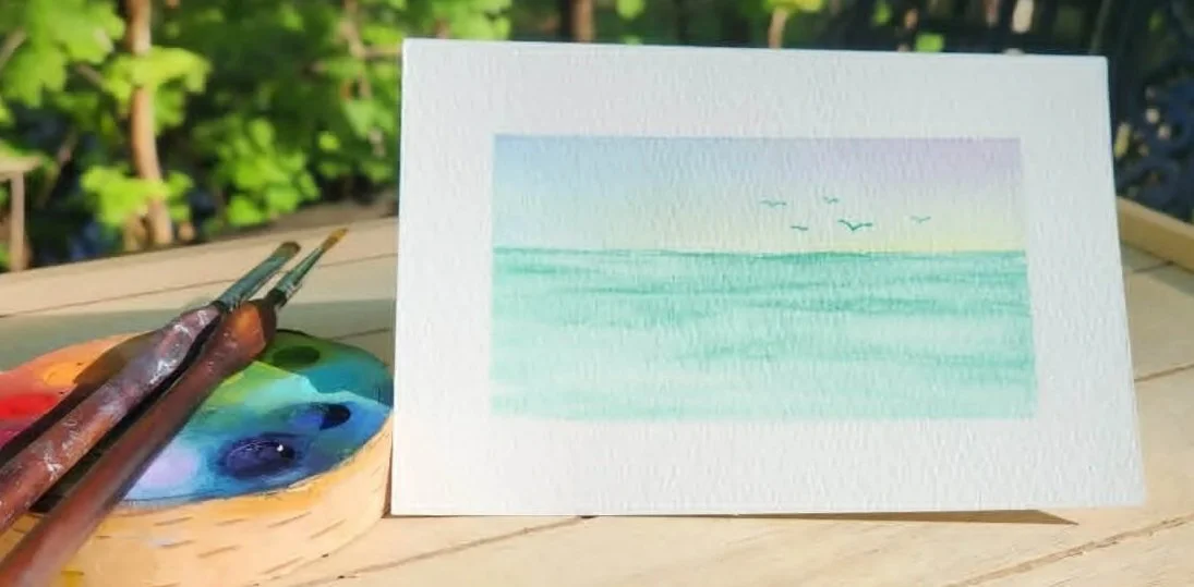 Handmade Card - water color - fine liner 
