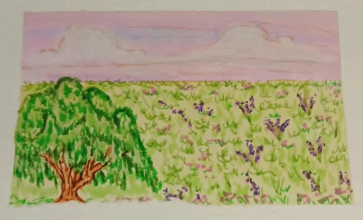 Water Color Card - w/ art marker 