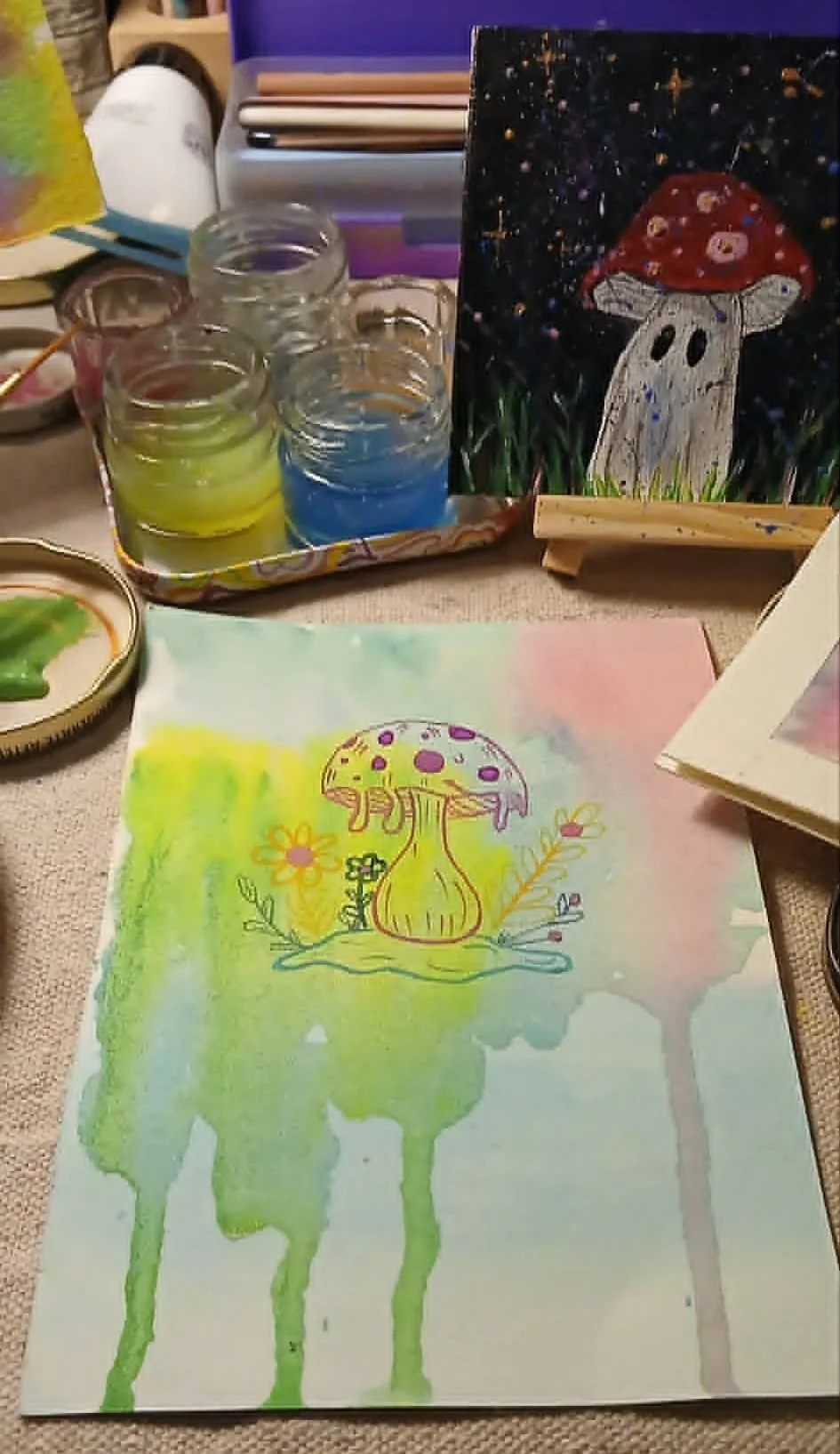 Water color mushroom 