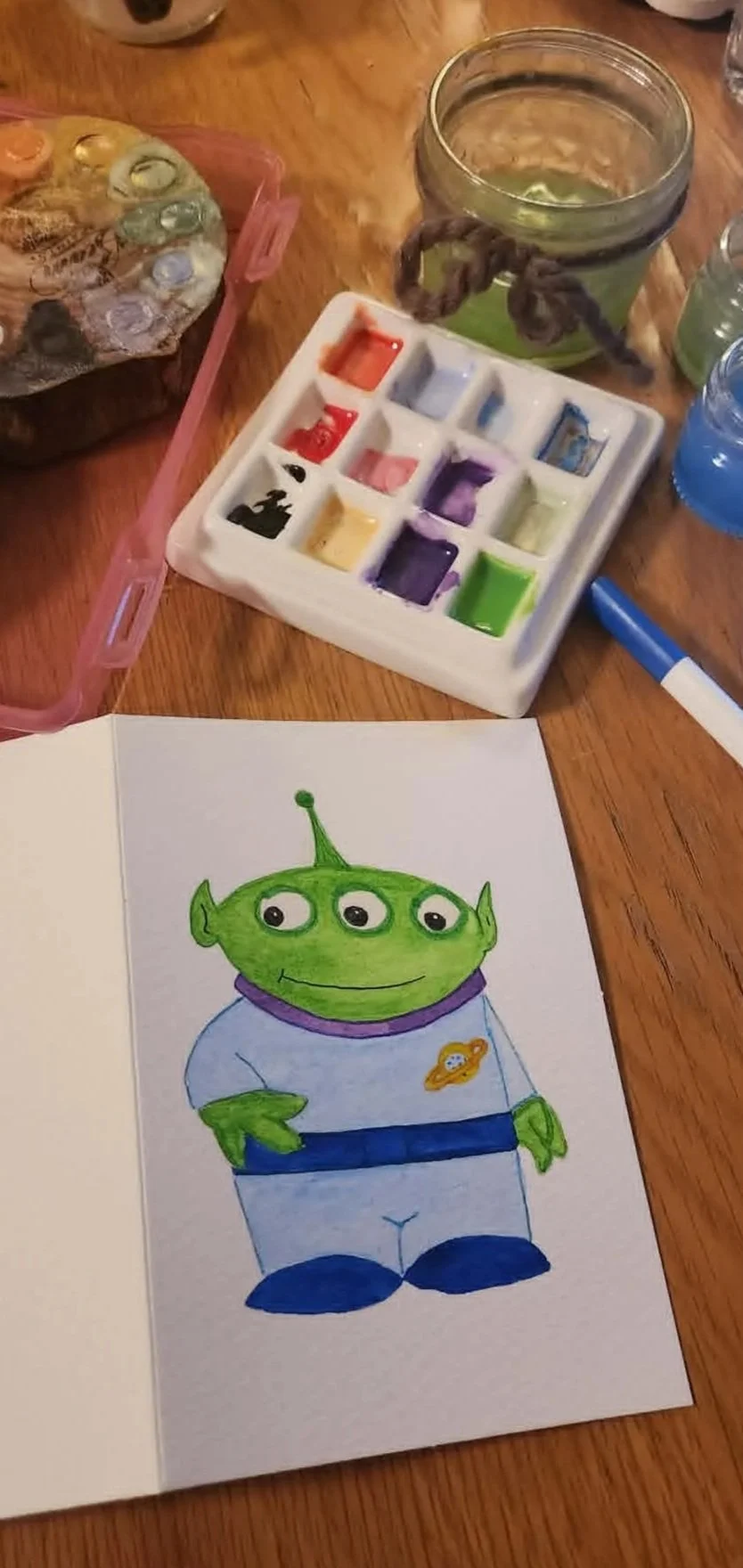 Water Color Card - and art marker 