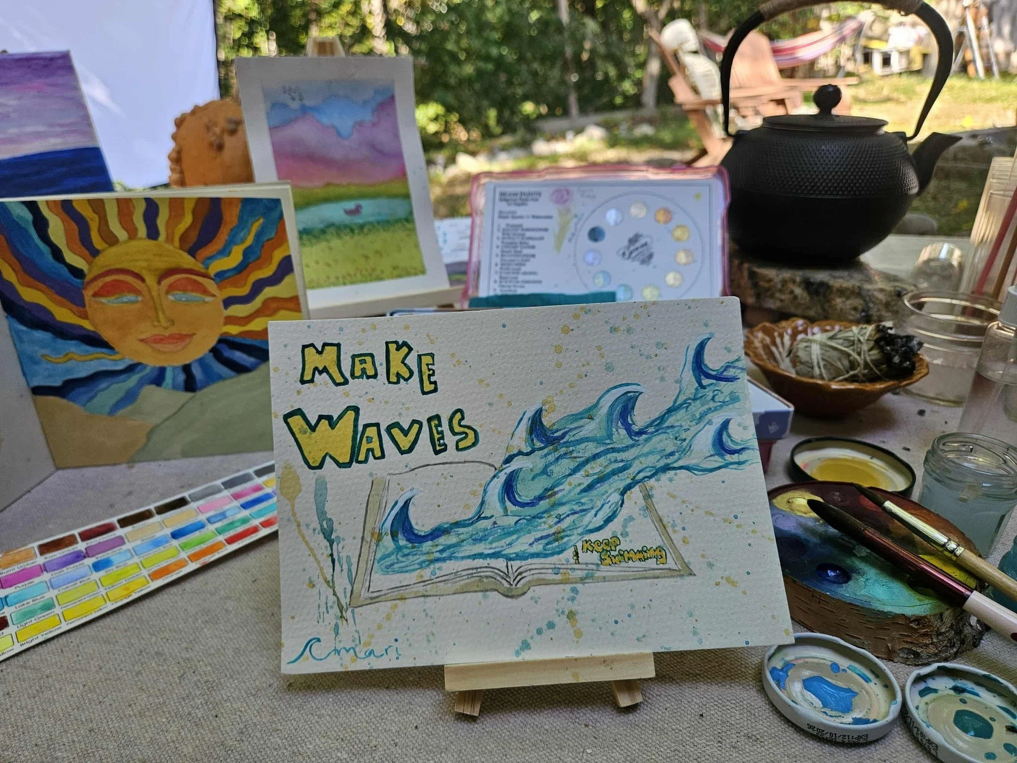 Make waves and unleash your creativity! ( medium - water color) 