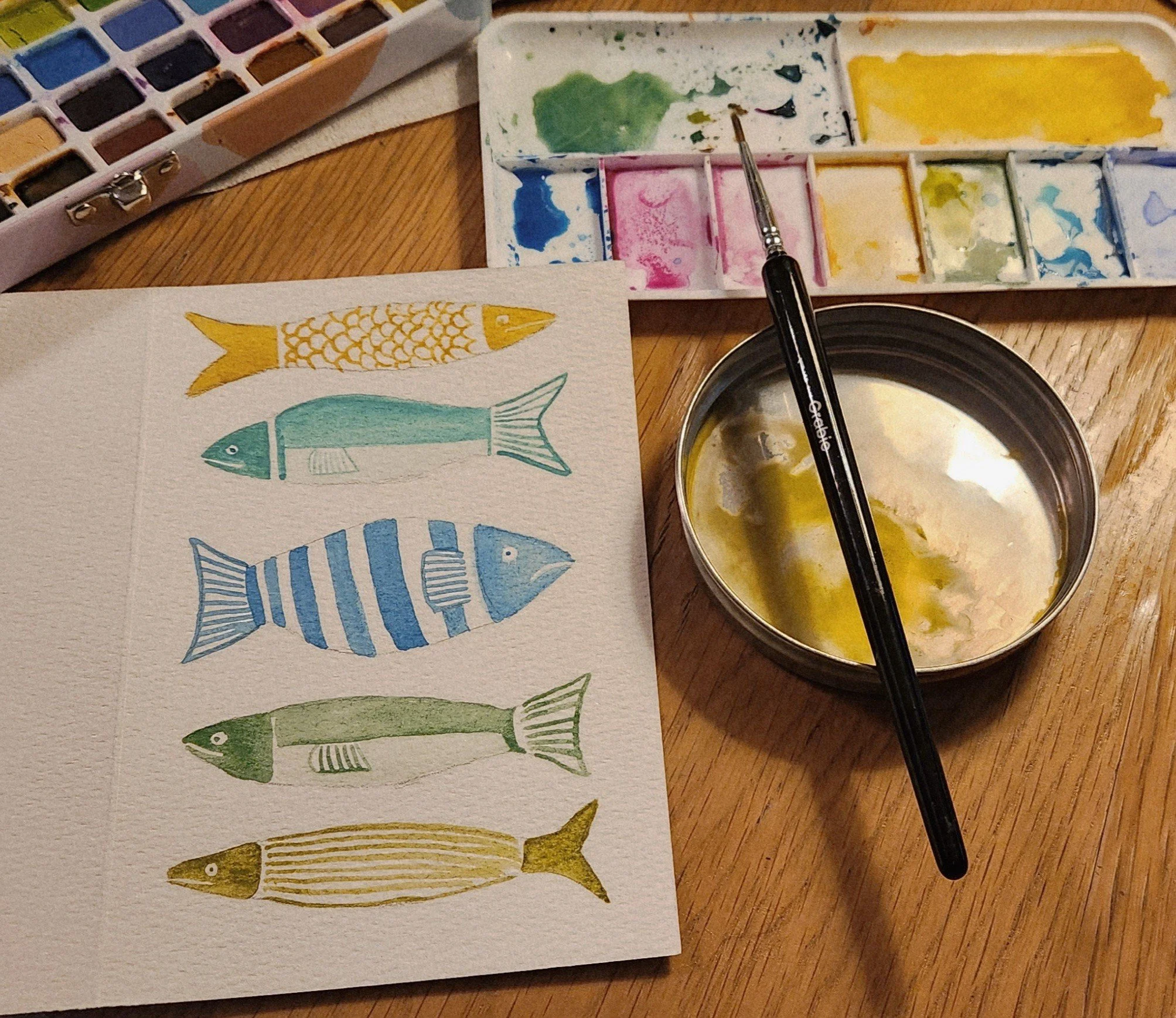Fish out of water ( medium - water color) 