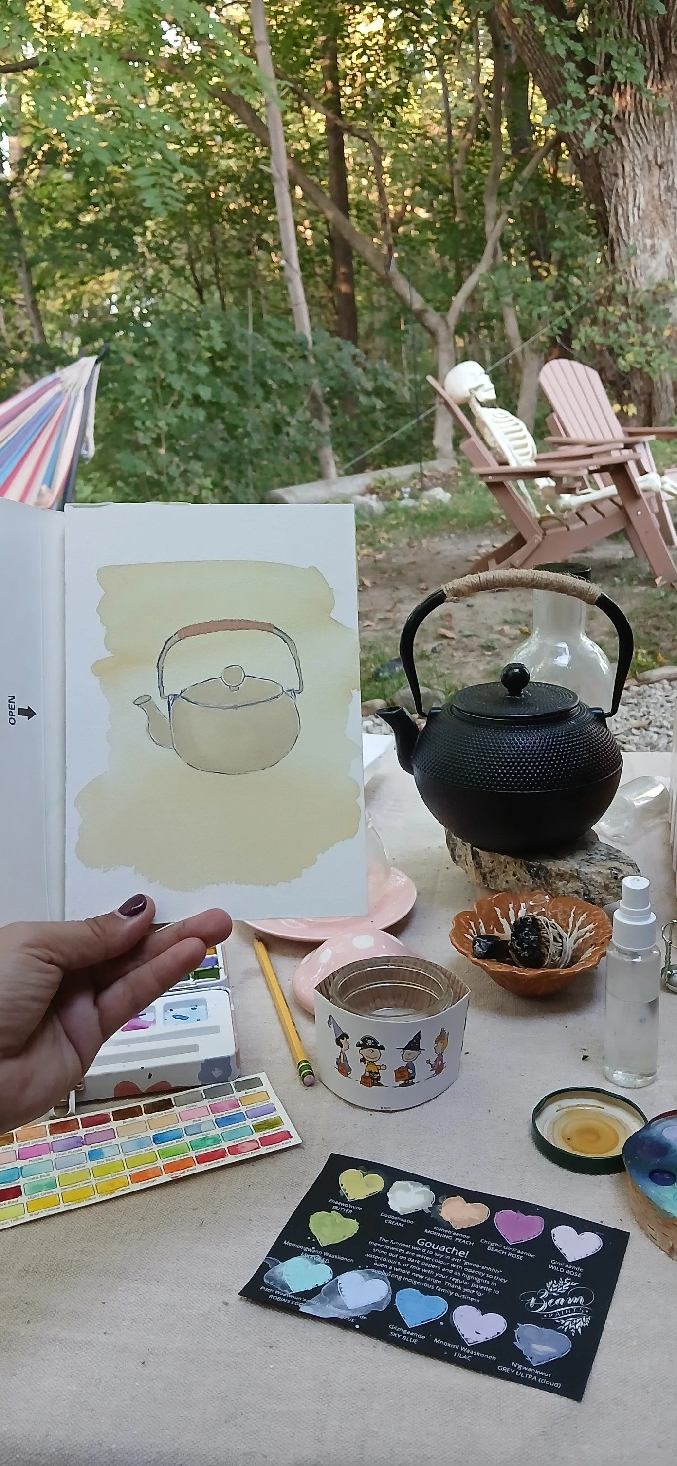 Painting Pots ( medium - water color) 
