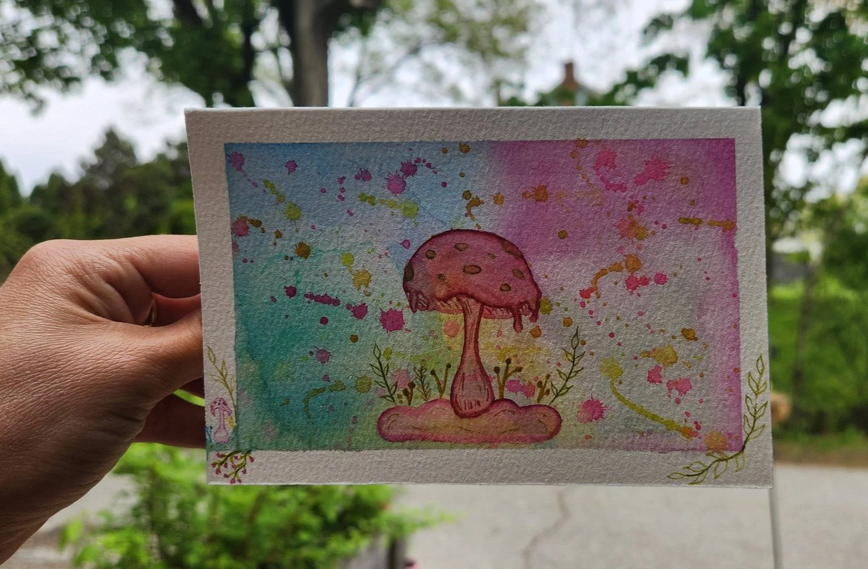 Handmade Card - water color - fine liner 