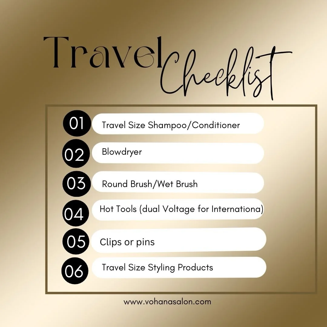 Traveling this spring? Here are some checklists before you go. 🌸

What? The hotel has all this stuff: shampoo, conditioner, blow dryer? 🧴🧴

From personal experience the shampoo and conditioner is usually a universal one that will not be for your h