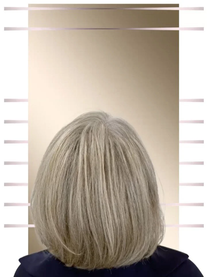 Gray blending at its best by our owner Shelly VanOverloop! Some highs, some lows and voila!

Don&rsquo;t forget to put those pepper pieces in your gray blending clients 

#grayblending #grayblendinghighlights #grayblendingcolor