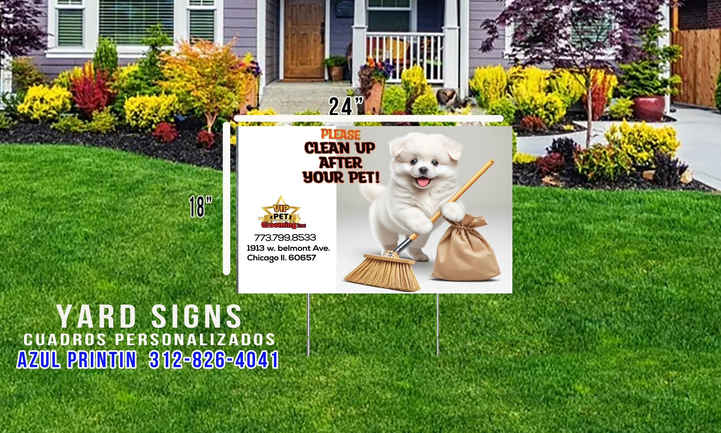 Coroplast Signs with Stakes 18' x 24'