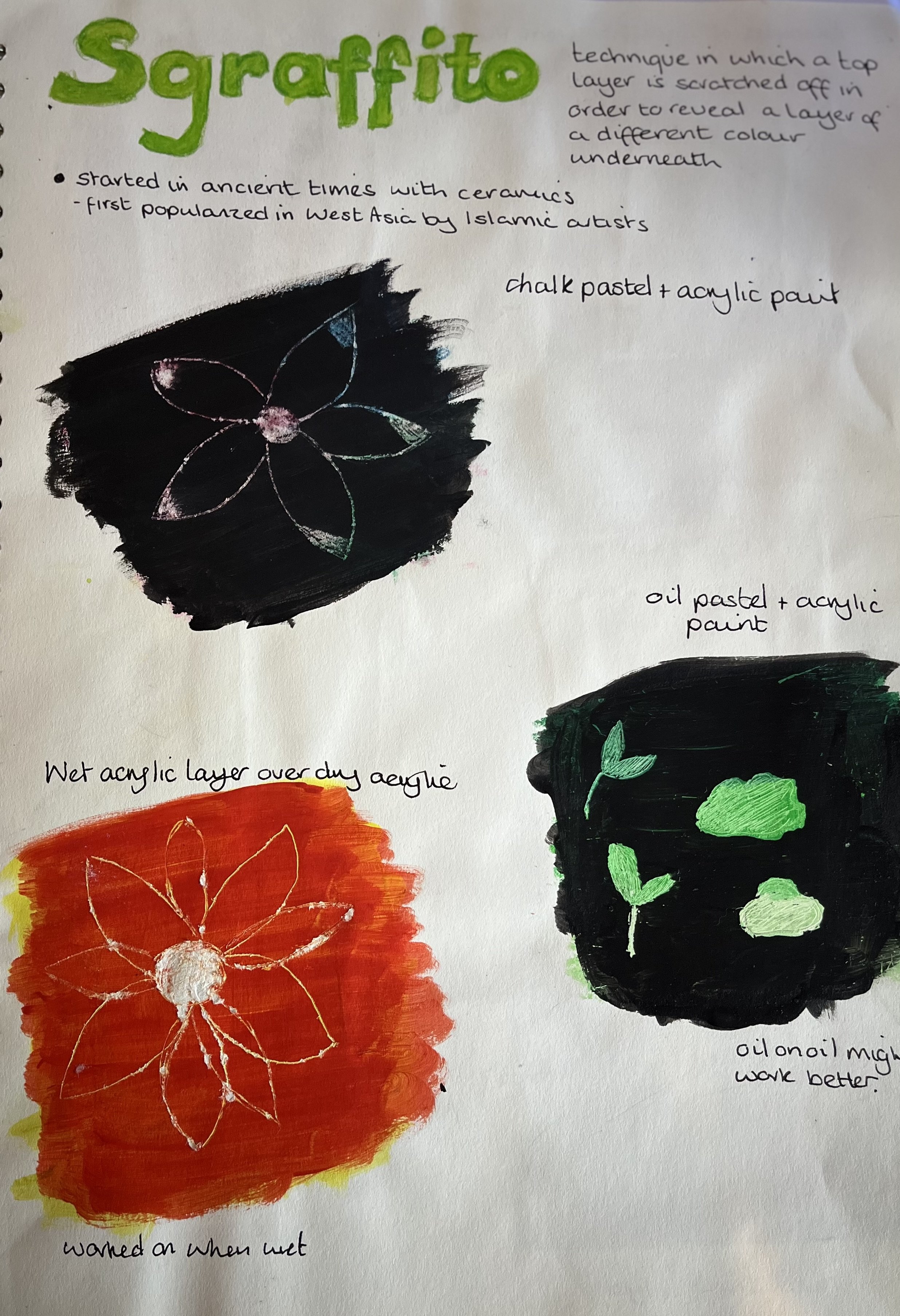 sgraffito experiments
