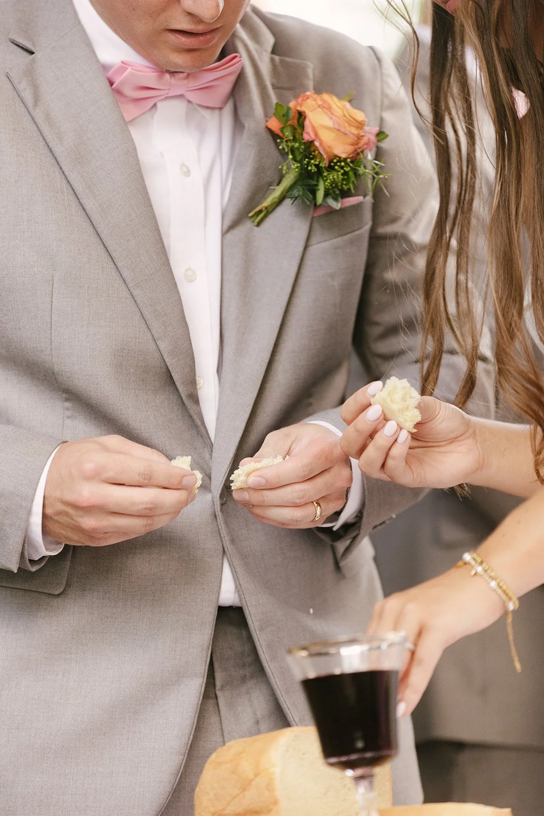 communion at the alter