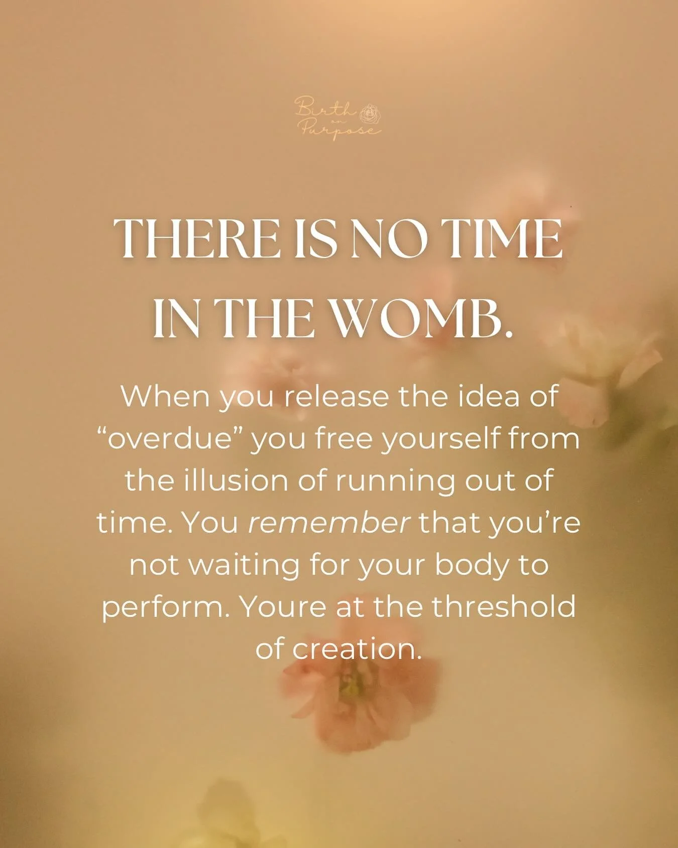 You&rsquo;re not up for expiration. 
The calendar may mark forty weeks, but your baby doesn&rsquo;t count. Your body isn&rsquo;t in a rush. Together, they listen, they align, they know. 

What looks like waiting those final days (or weeks) is sacred 