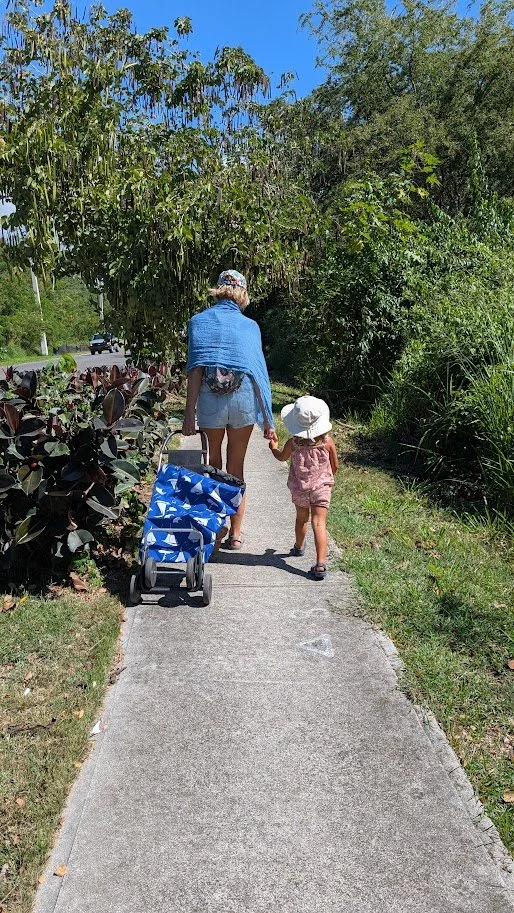 A few kms walking in the heat to the supermarket with Grandma!