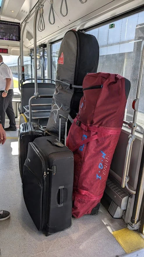 Our life summed up in 4 bags! Can you tell we prioritise kite gear over clothes in this family?