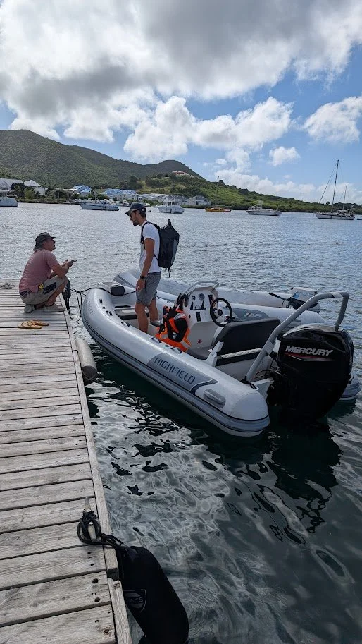 Finally repairing our dinghy leak after almost 8 months!