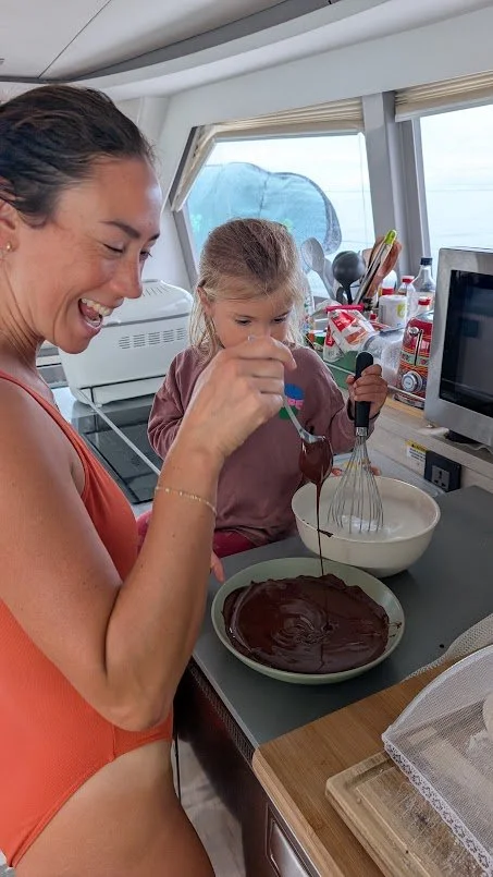Our favourite daily desert onboard was chocolate mousse with aquafaba by Chef Julia!