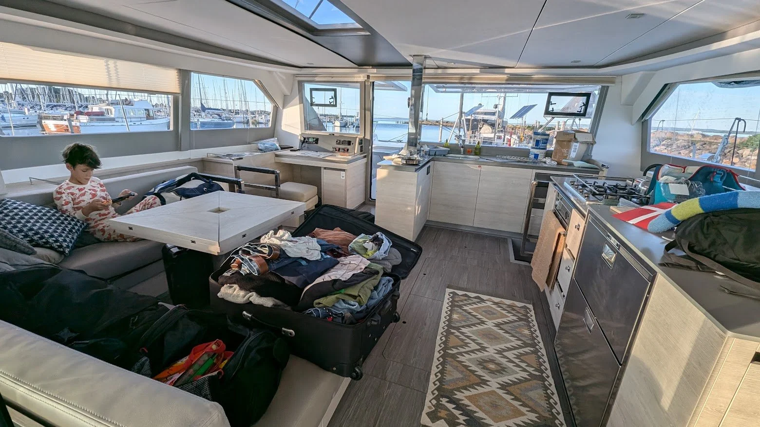 Next, it was time to unpack and start to make the boat more "homey".