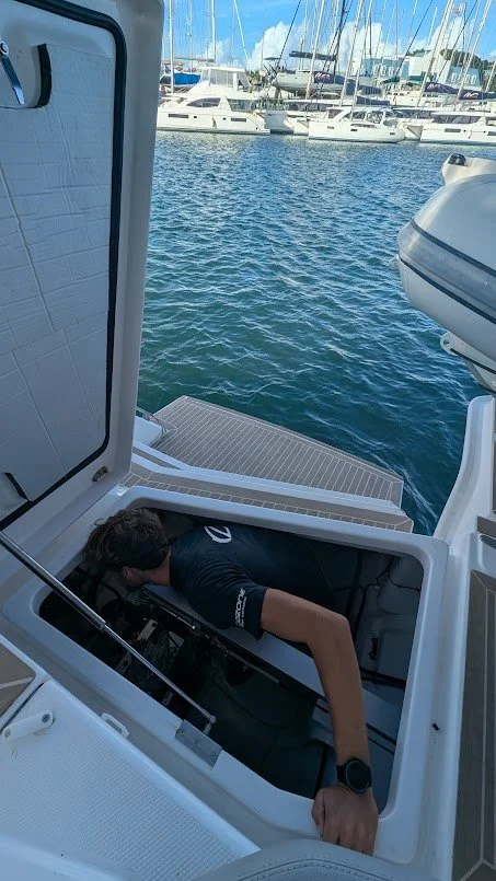 More maintenance as we clocked on some engine hours!