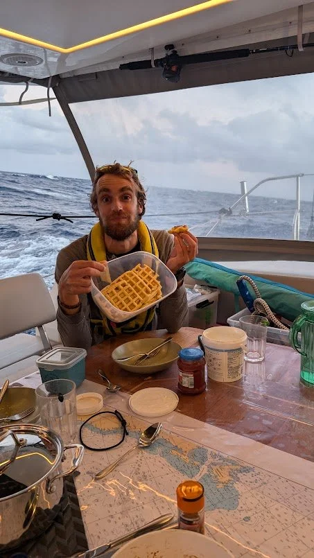 We made good use of our waffle maker for some emotional support food as the weather got rougher!