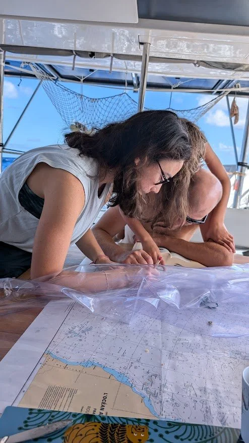 Since leaving Las Palmas, we jotted down our progress daily at lunch time - the first week felt like we weren't covering much ground given the wind against us or lack of!