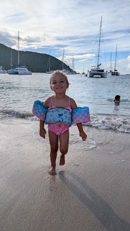 Our first proper swim in the Caribbean!