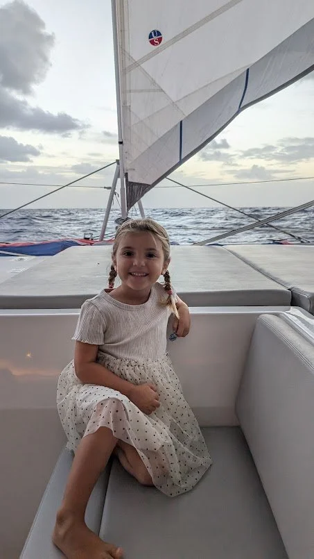 Maddie would sometimes get her dresses on at sunset for the "party" she said!
