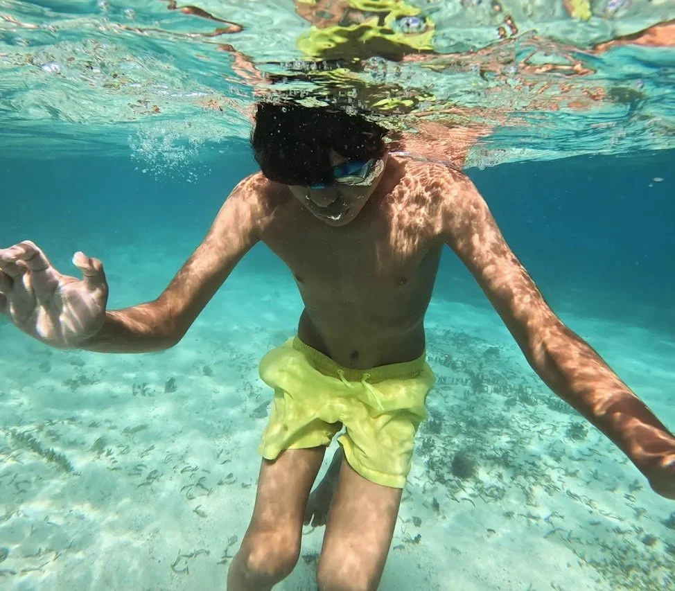 Max too was so excited with all the marine life and we couldn't get them out of the water!
