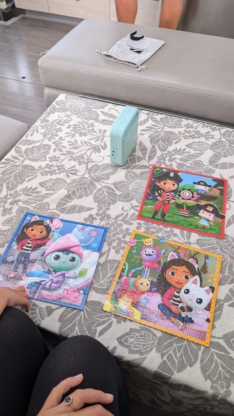 The toys were stashed from our time with friends and family in Europe and we were all excited to open them - adults included!