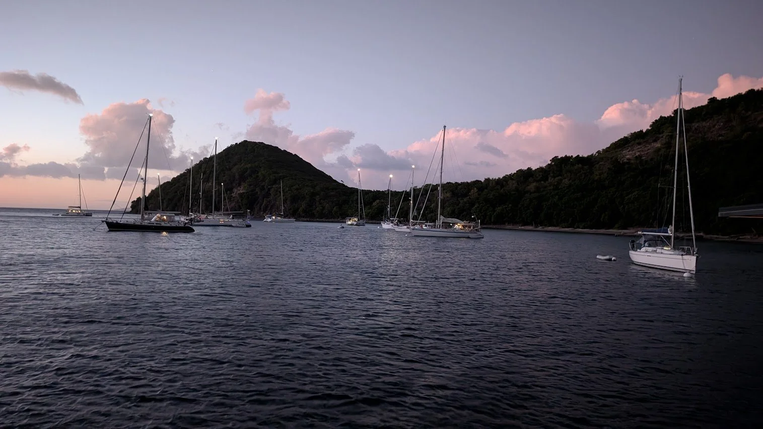 Beautiful sunset in Iles des Saintes.