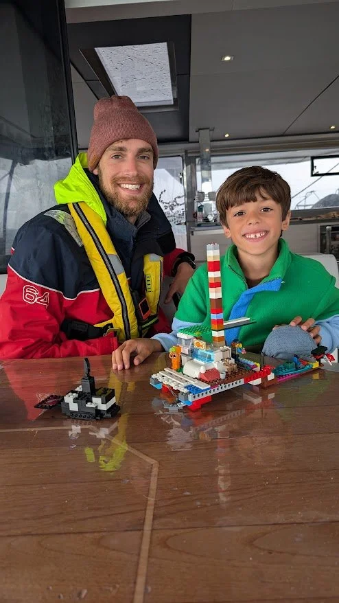 There was a lot of Orca talk as we entered the Bay of Biscay given the recent attacks some yachts had seen. Max got creative building his own Lego Tranquila and Orca!