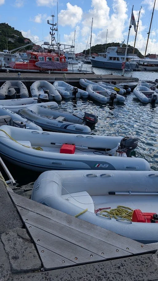 One of the busiest dinghy docks!