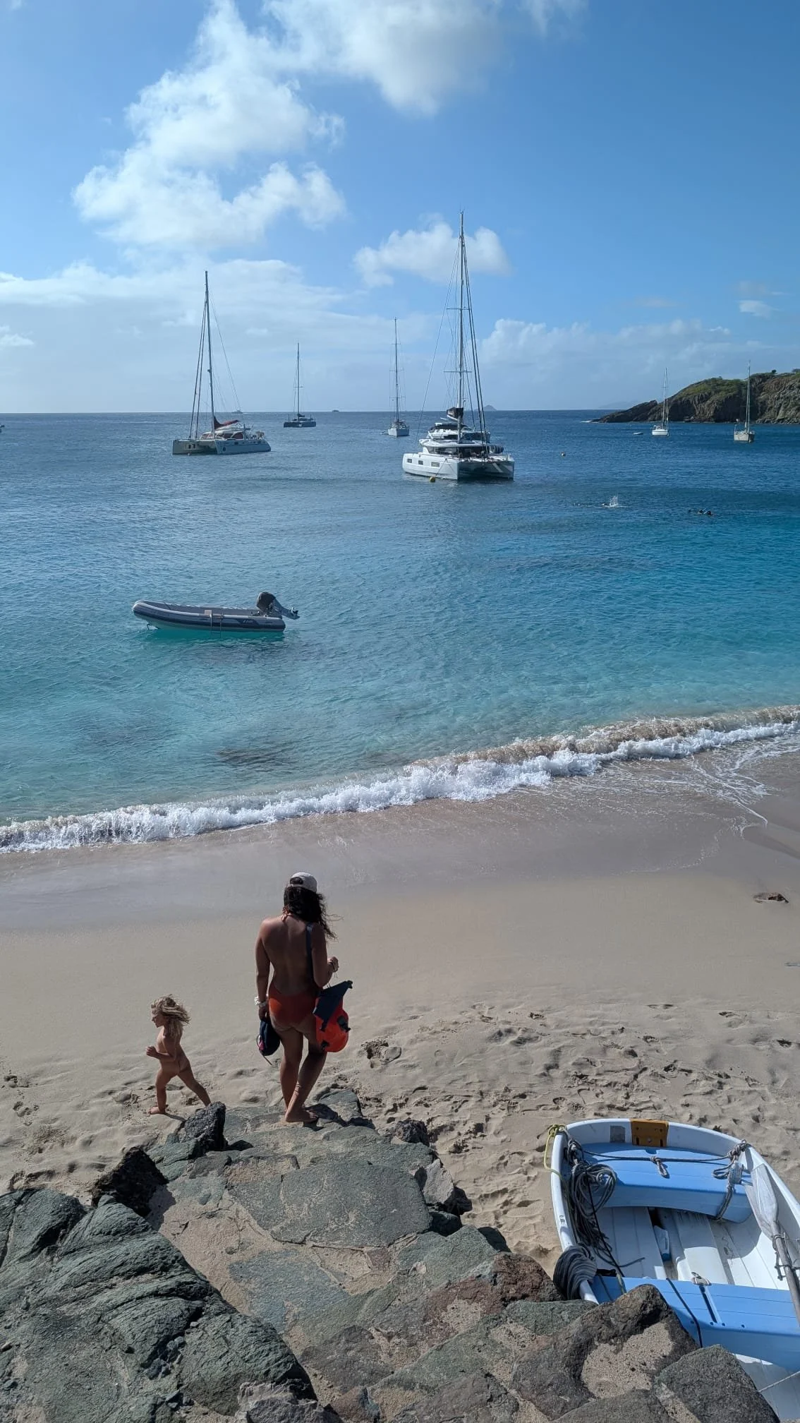 We had a quick walk around and a swim before continuing our sail that day to Saint Martin!